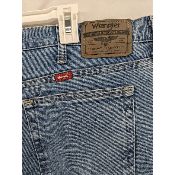 Wrangler Jeans 42x30 Blue Mens Regular Fit Straight Legs Comfort Denim Mid Rise - Picture 5 of 11